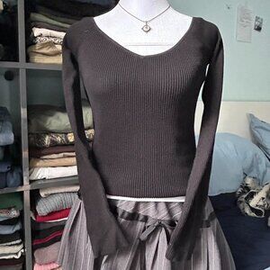 H&M Ribbed Long Sleeve Top sz Z